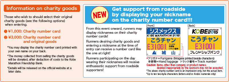 Information on charity goods