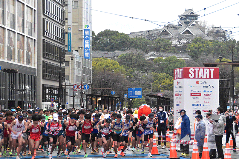 熊本城マラソン実施風景