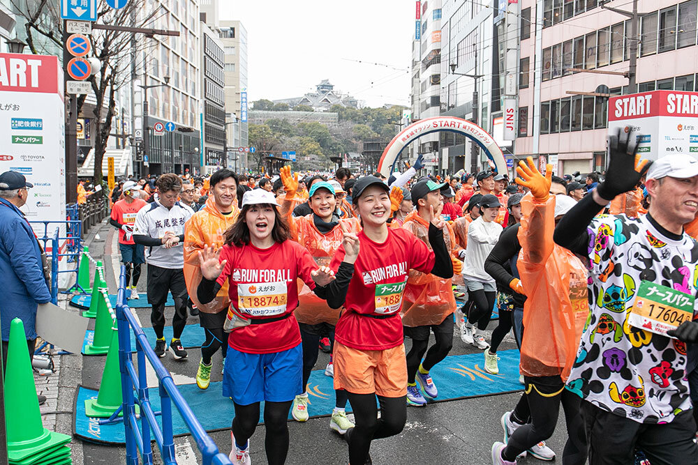 熊本城マラソンの風景